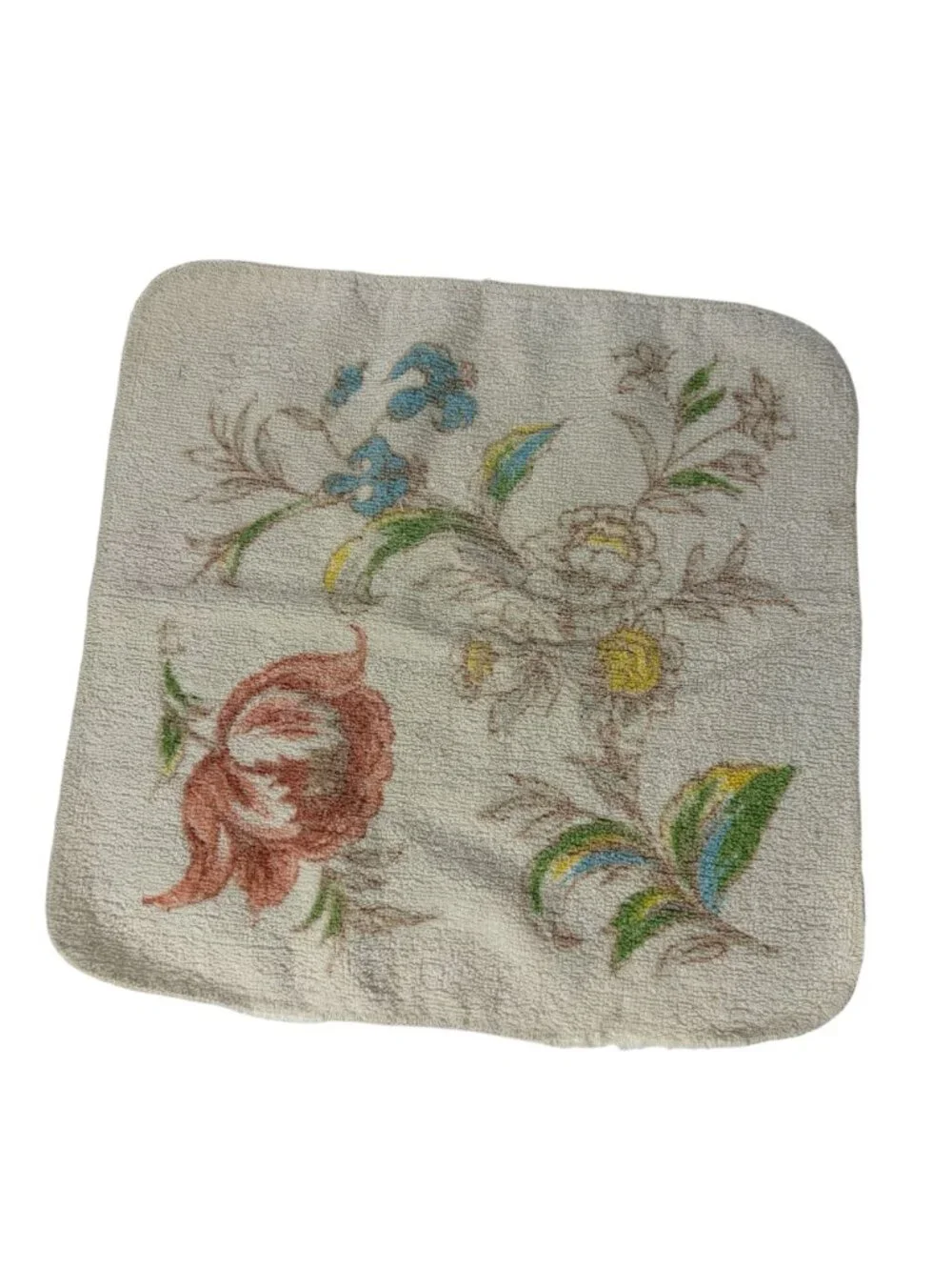 Vintage Springmaid Washcloths Set of 2 Floral Bath Towels Retro Cottagecore